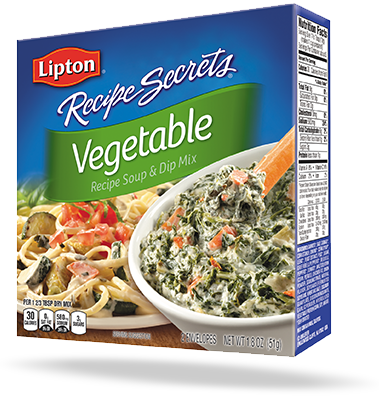 Vegetable Recipe Soup & Dip Mix - Lipton Vegetable Dip Recipe (379x396), Png Download