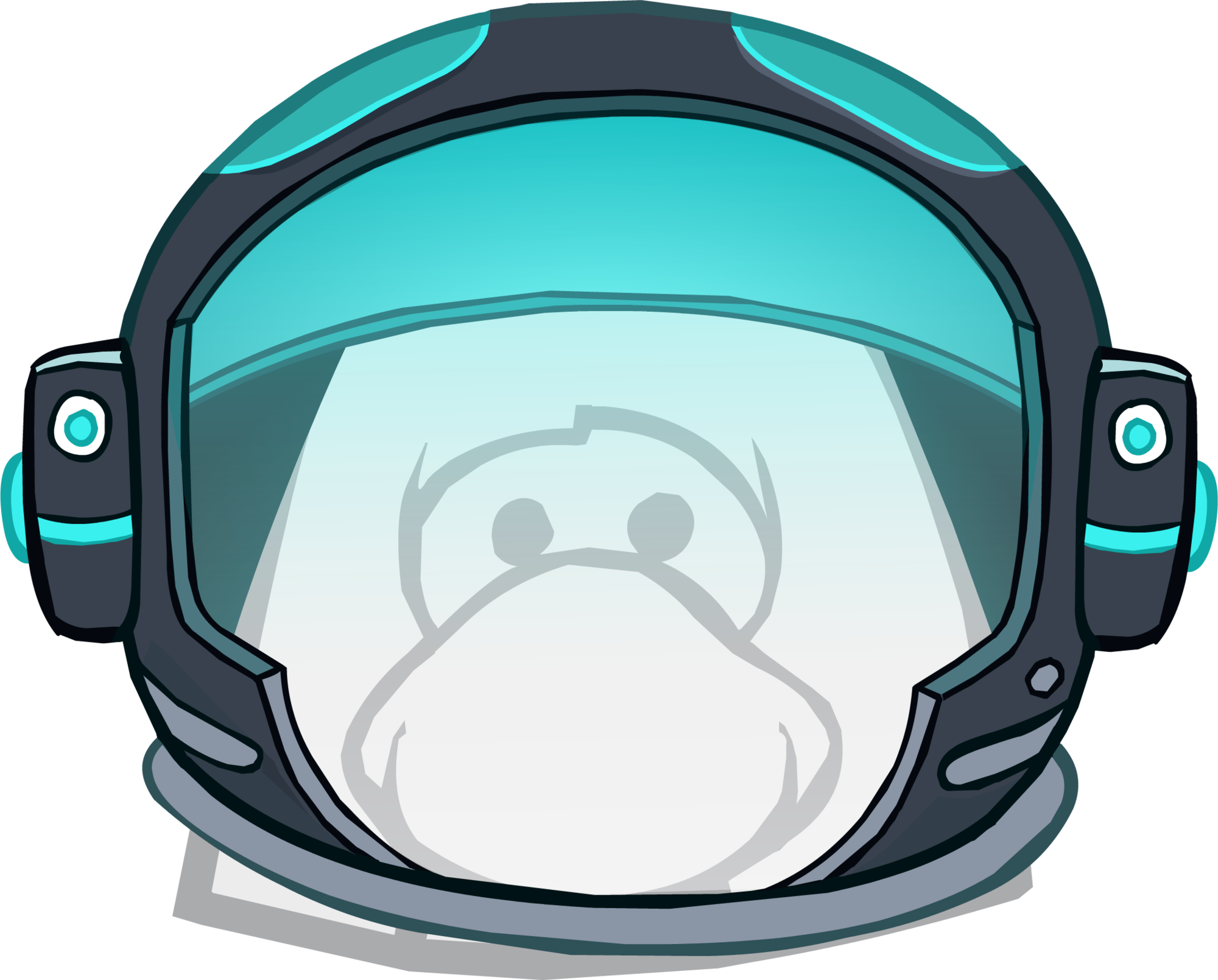 Epf Space Helmet Icon - Bun Hair Club Penguin (596x480), Png Download