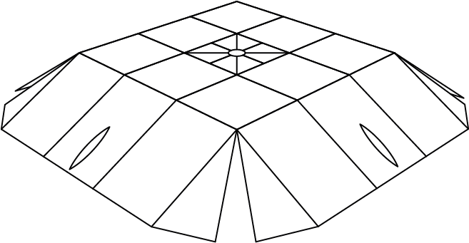 Octagonal Architecture - Line Art (685x365), Png Download