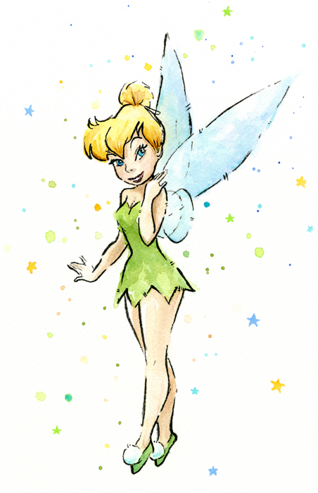 Bleed Area May Not Be Visible - Fairy Watercolor Wall Tapestry - Small: 51" X 60" By (452x700), Png Download