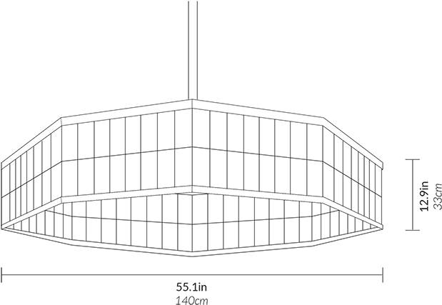 This Custom Chandelier Octagonal Shape Contrasts With (650x436), Png Download