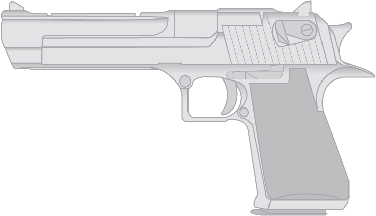 Doodlebob Desert Eagle Mark Xix - Imi Desert Eagle (738x424), Png Download