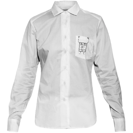 Doodle Bob $82 - Black Formal Shirt Png (455x455), Png Download