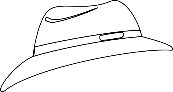 White Fedora Clip Art - Clip Art (600x321), Png Download
