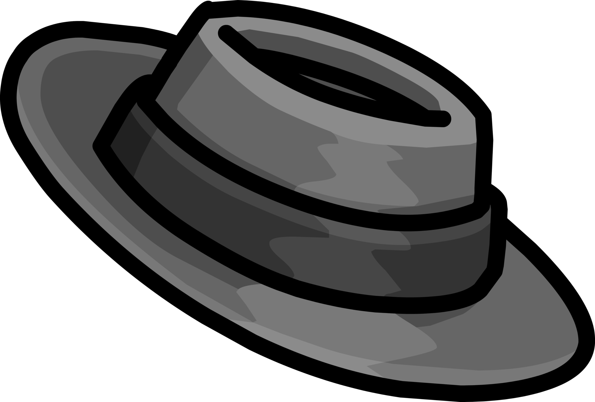Grey Fedora Clothes Shop - Wiki (2000x1351), Png Download