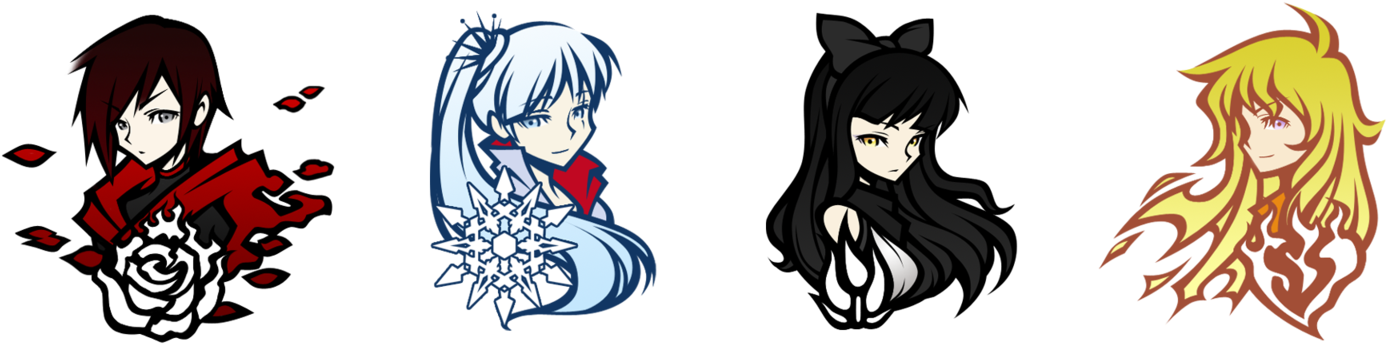 So Many People Have Been Asking Me To Make High Res - Rwby Busts (1600x400), Png Download