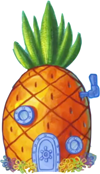 Home - Lives In A Pineapple Under A Pineapple (400x620), Png Download