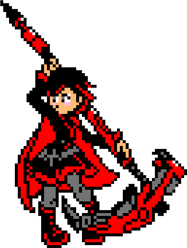 Rwby - Crescent Rose Perler Art (850x970), Png Download