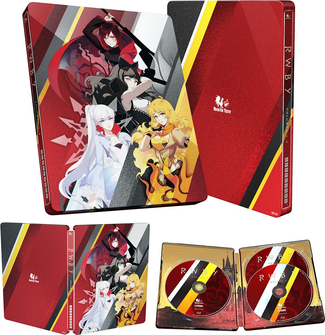 Rwby Vol 1 3 Steelbook (1200x1200), Png Download