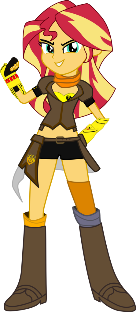 Ami Koshimizu, Artist - Sunset Shimmer Yang Xiao Long (445x1024), Png Download