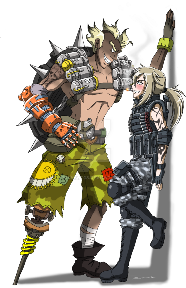 Junkrat X Hazel By Punkbot08 On Deviantart - Mei (755x1057), Png Download