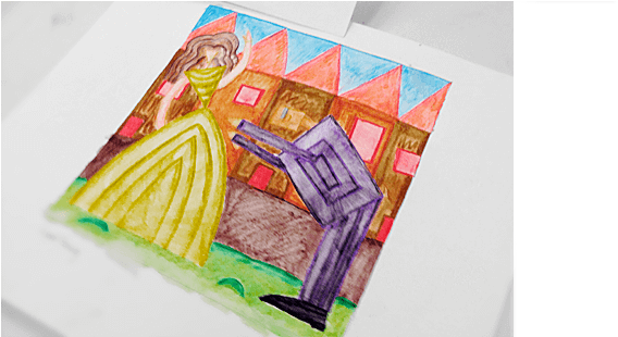 Dertung Bauf 05 - Child Art (629x309), Png Download