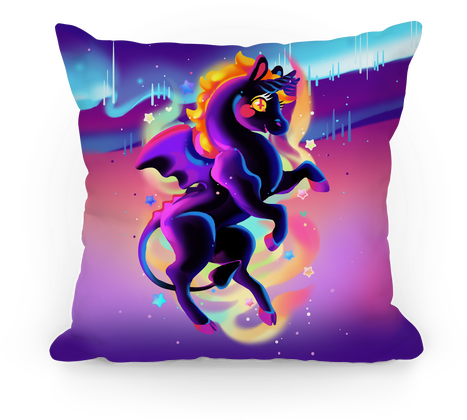 Neon Rainbow Jersey Devil Pillow - Lisa Frank Jersey Devil (484x484), Png Download