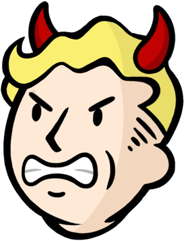 #fallout #falloutboy #devil - Vault Boy Head Png (504x504), Png Download
