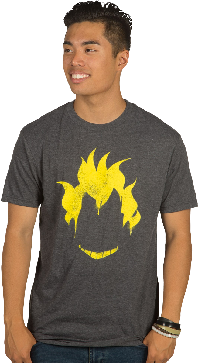 Overwatch Spray Tee Overwatch Junkrat Icon T-shirt (651x1200), Png Download
