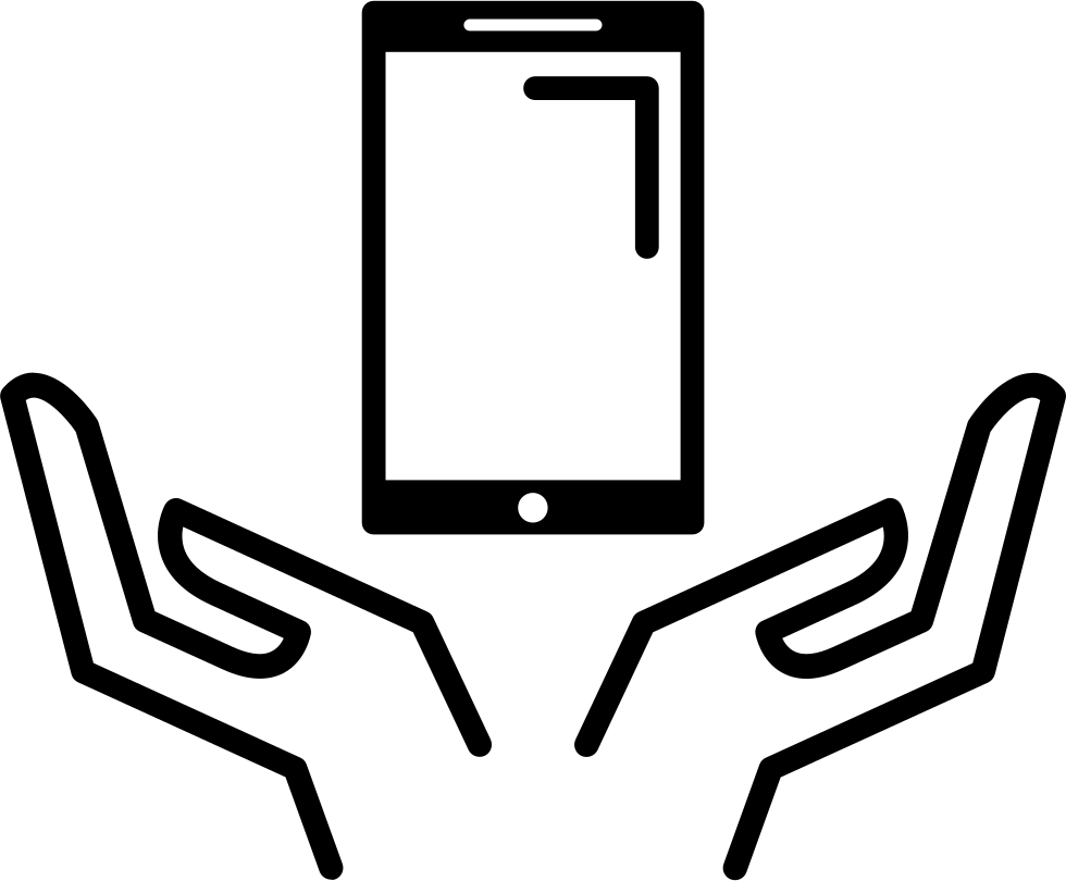 Open Hands Catching Mobile Phone Comments - Icon (980x810), Png Download