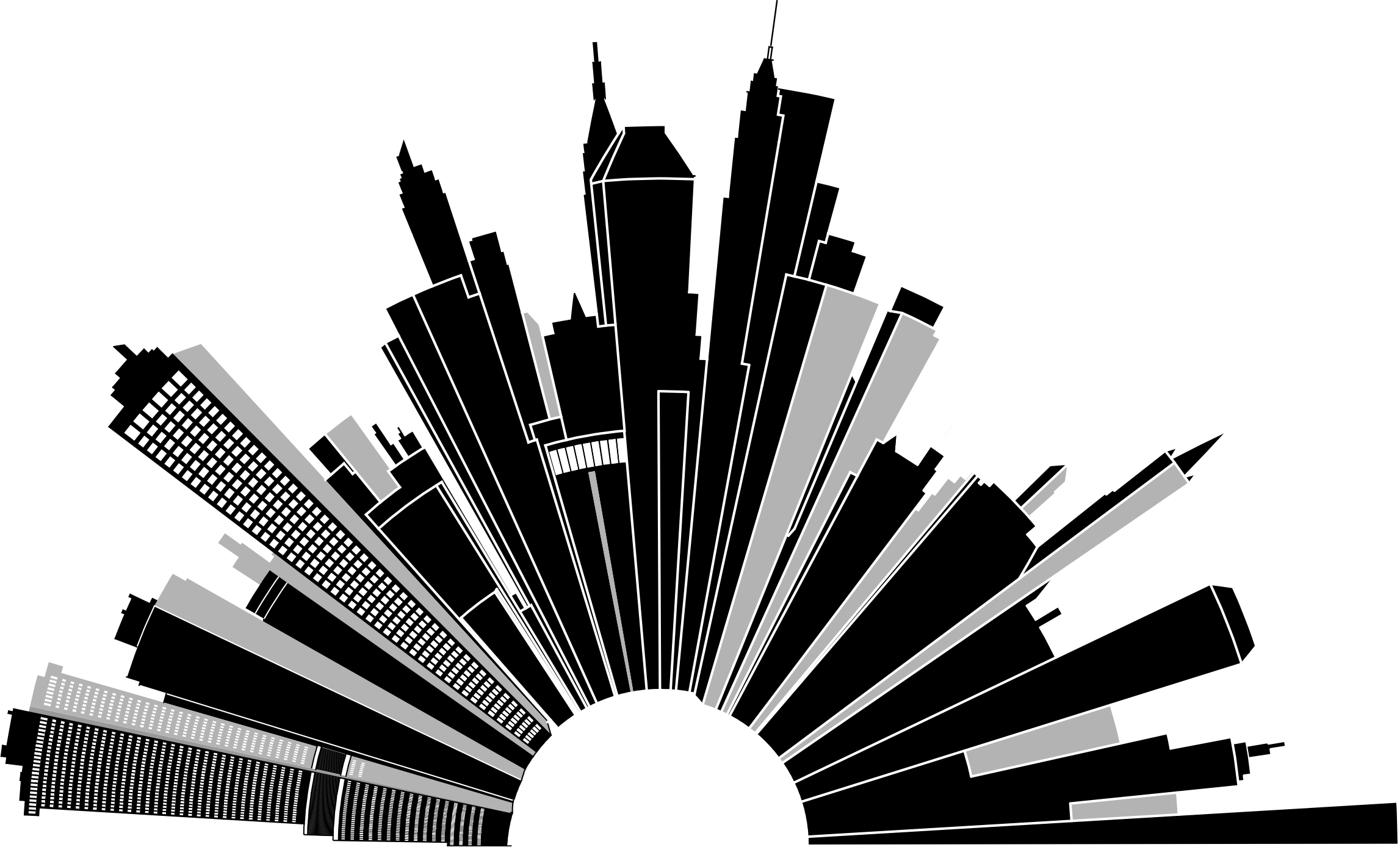 This Free Icons Png Design Of Cityscape Skyline 180 (2294x1388), Png Download