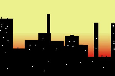 Detroit Vector Cityscape - Cityscape Clip Art (450x300), Png Download