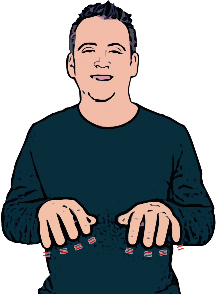 Both Open Hands Held Next To Each Other In Front Of - British Sign Language For Money (799x1024), Png Download