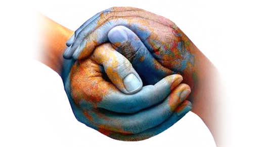 Hands - World Png In A Hand (528x292), Png Download