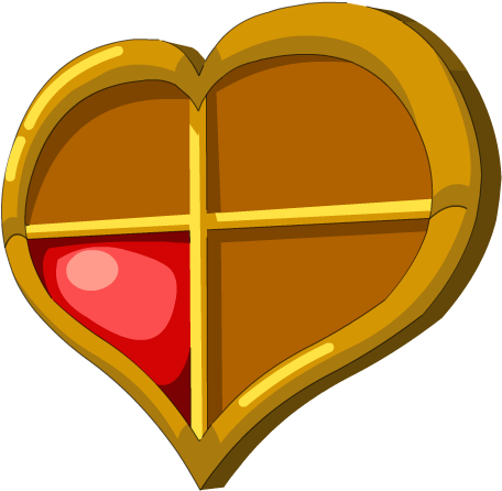Heart Quarter - Quarter Heart (500x500), Png Download