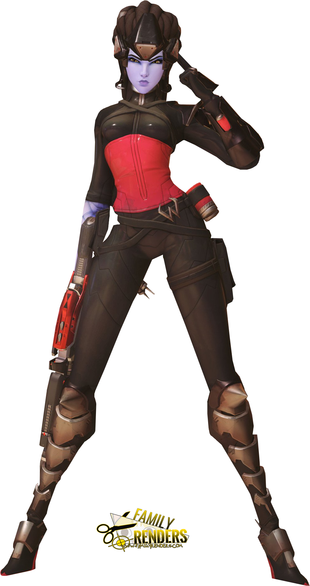 Noire Widowmaker Png (1011x1896), Png Download
