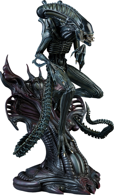 Alien Warrior Statue (480x823), Png Download