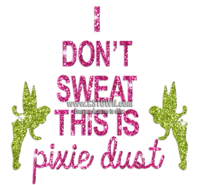 I Don't Sweat This Is Pixie Dust Hotfix Glitter Transfer - Lilac (450x450), Png Download