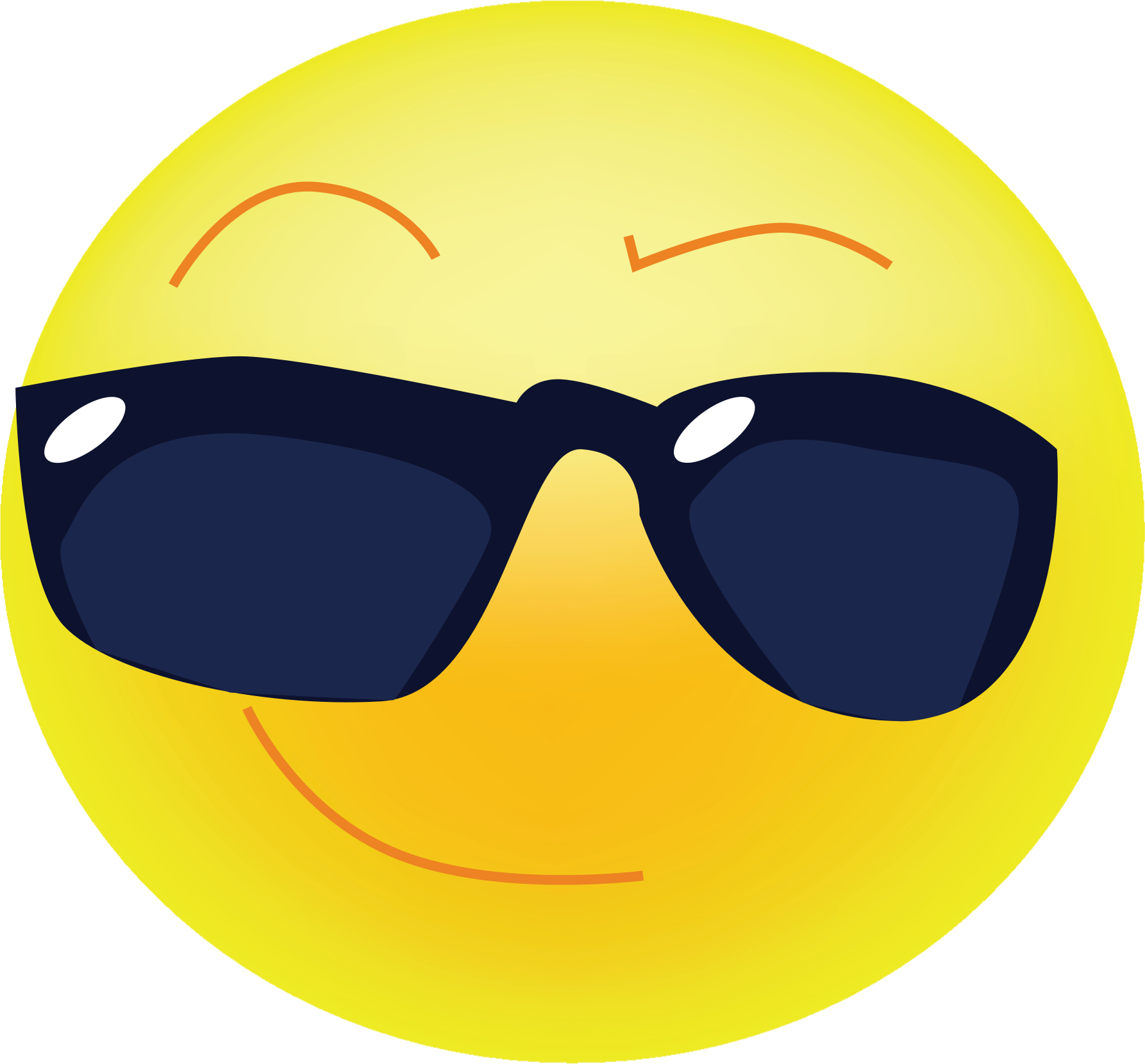 Cool Emoji Pictures Source - Cool Face Clip Art (1786x1660), Png Download