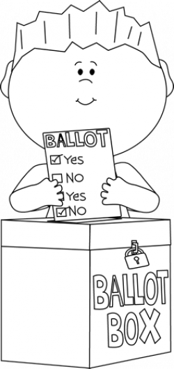 Voting Drawing Black And White - Clip Art (250x529), Png Download