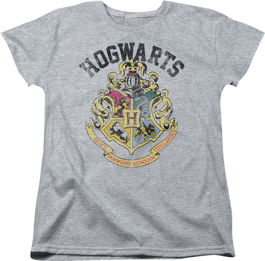 Harry Potter Hogwarts Crest Womens T-shirt - Atari Clothing (850x850), Png Download