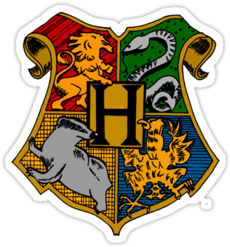 Hogwarts Crest By Utherpendragon - Harry Potter Sticker (375x360), Png Download