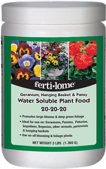 Ferti-lome Geranium, Hanging Basket, & Pansy Plant - Fertilome 20 20 20 (300x466), Png Download