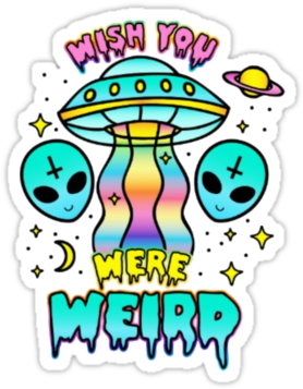 Wish You Were Weird - Alien Pastel Goth (375x360), Png Download