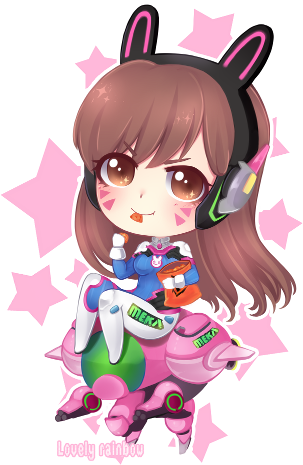 Overwatch D - D Va Chibi Png (708x1000), Png Download