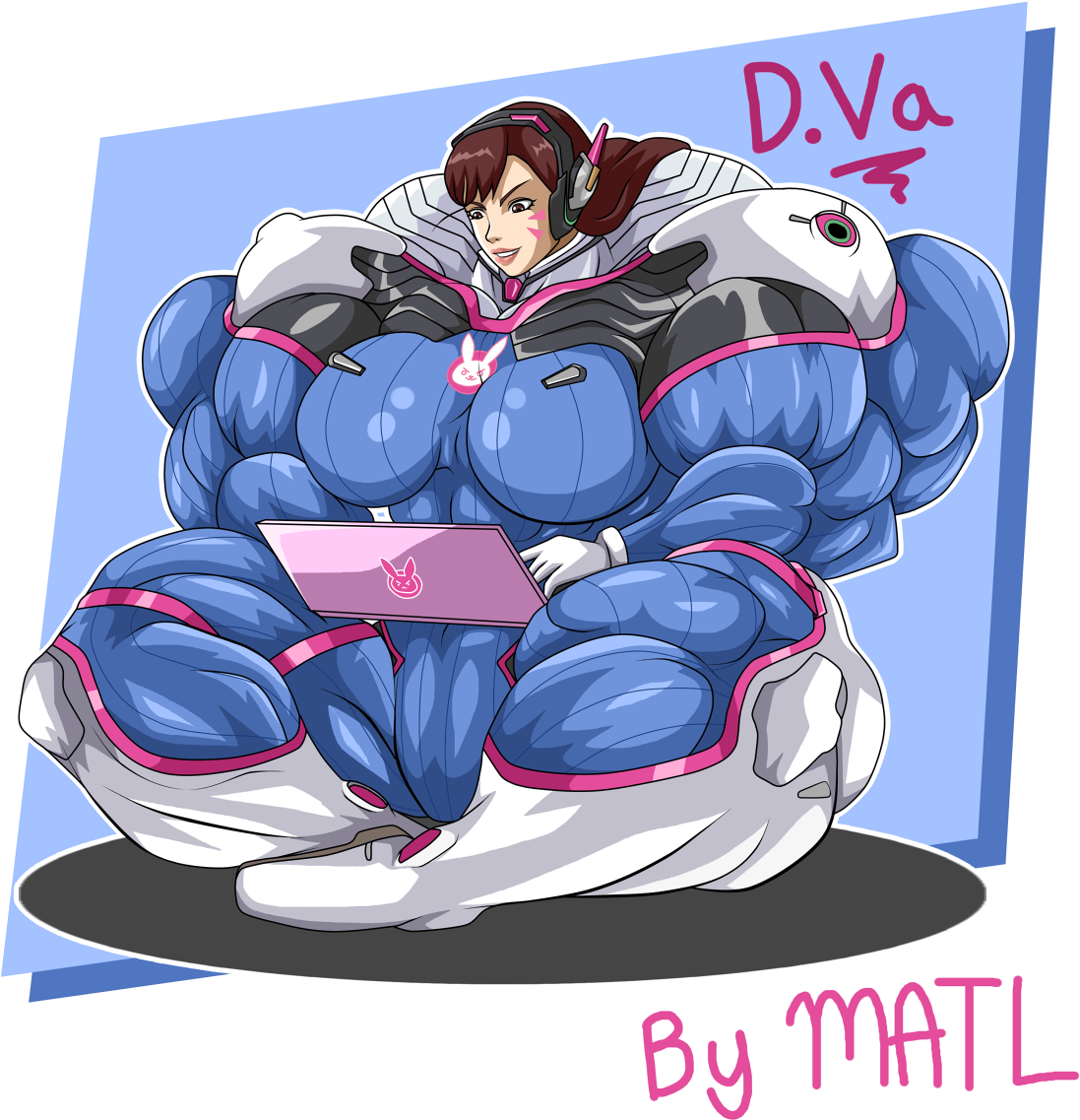 Commission - D - Va - D Va Muscle Hentai (1280x1280), Png Download