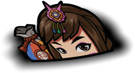 Va Palanquin Peeker Sticker - Black Cat (1280x1280), Png Download