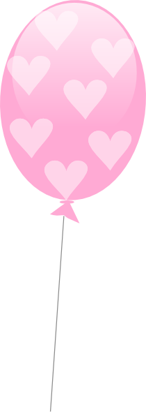 How To Set Use Red Balloon With Hearts Clipart (210x590), Png Download