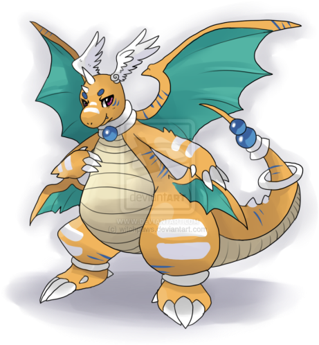 Mega Dragonite Pokemon Characters Names, Mega Evolution, - Pokemon Mega Dragonite X (500x503), Png Download