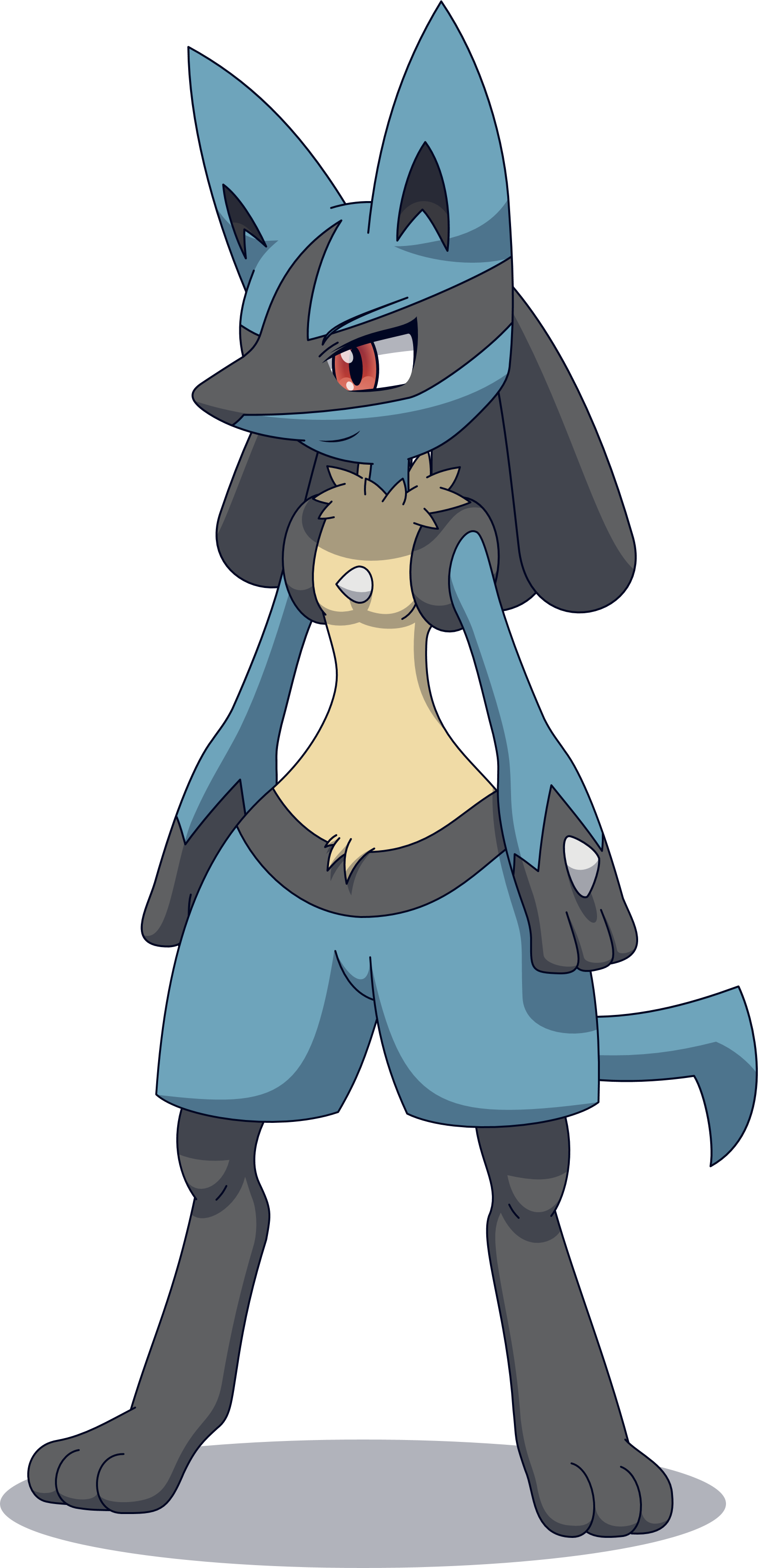 Reyn, The Lucario By Zacatron94 - Pokemon Reyn (1587x3283), Png Download
