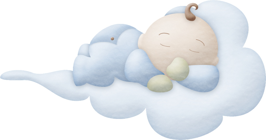 Un Poco De Png Transparente Para Un Bebé Durmiendo - Baby On Cloud Cartoon (1024x539), Png Download