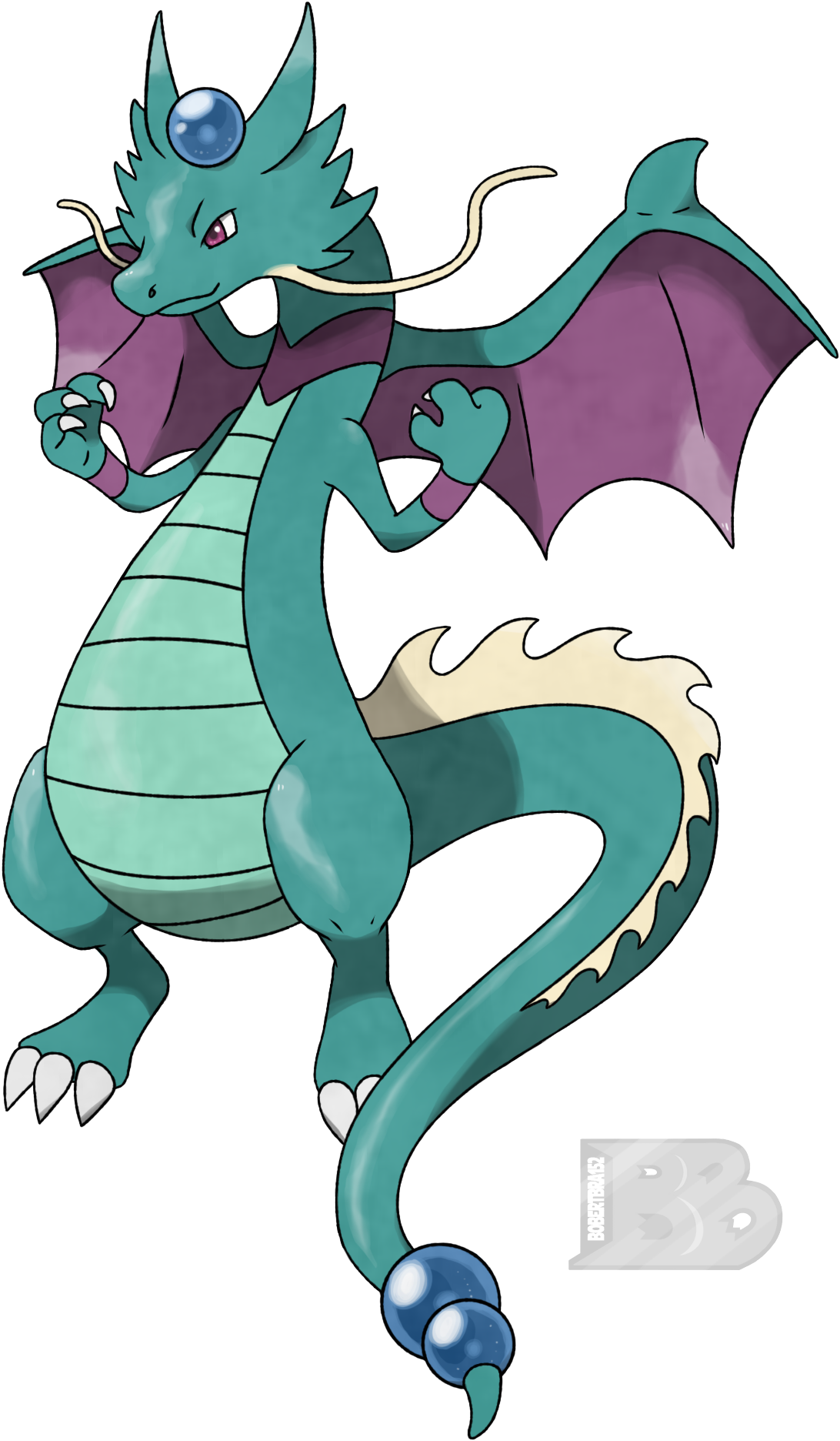 Mega Dragonite Commish By Bobertbra - Mega Dragonite X And Y (1344x2000), Png Download