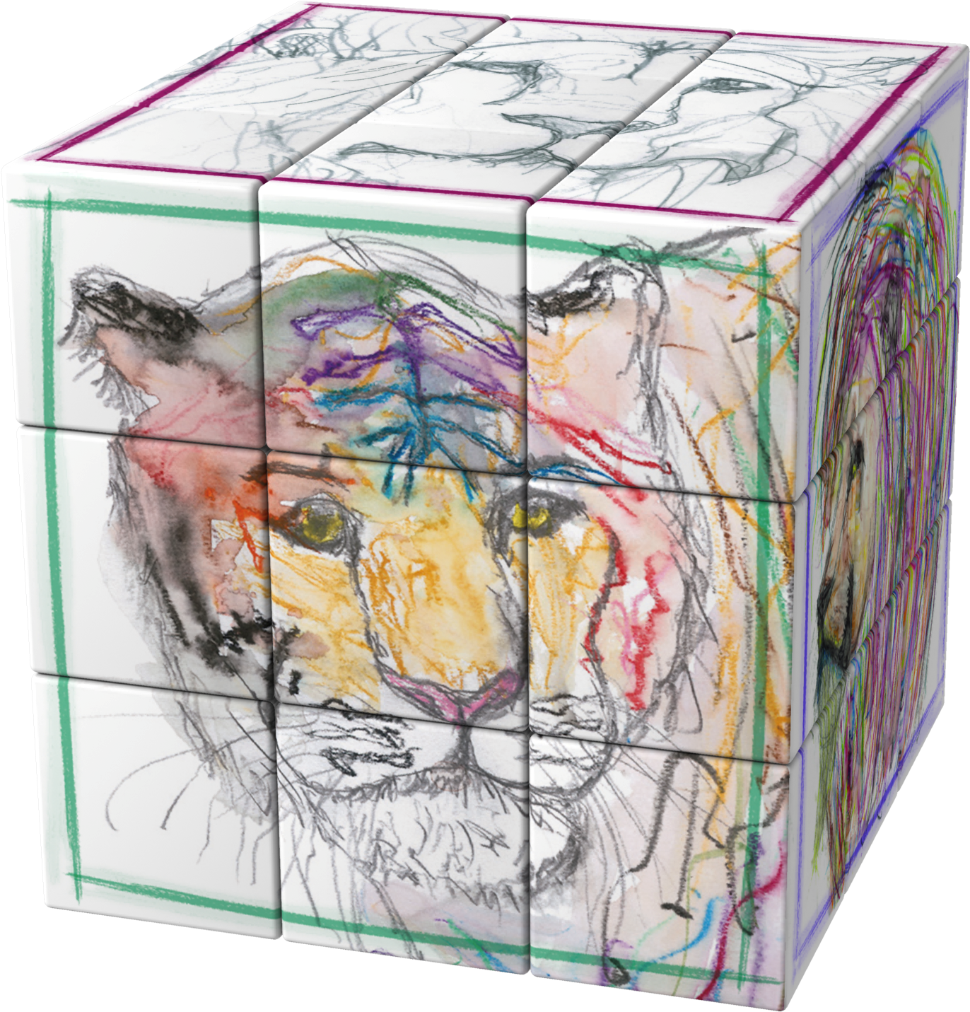 Tjili's Art Now On Official Rubik's Cubes - Artist (1474x1473), Png Download