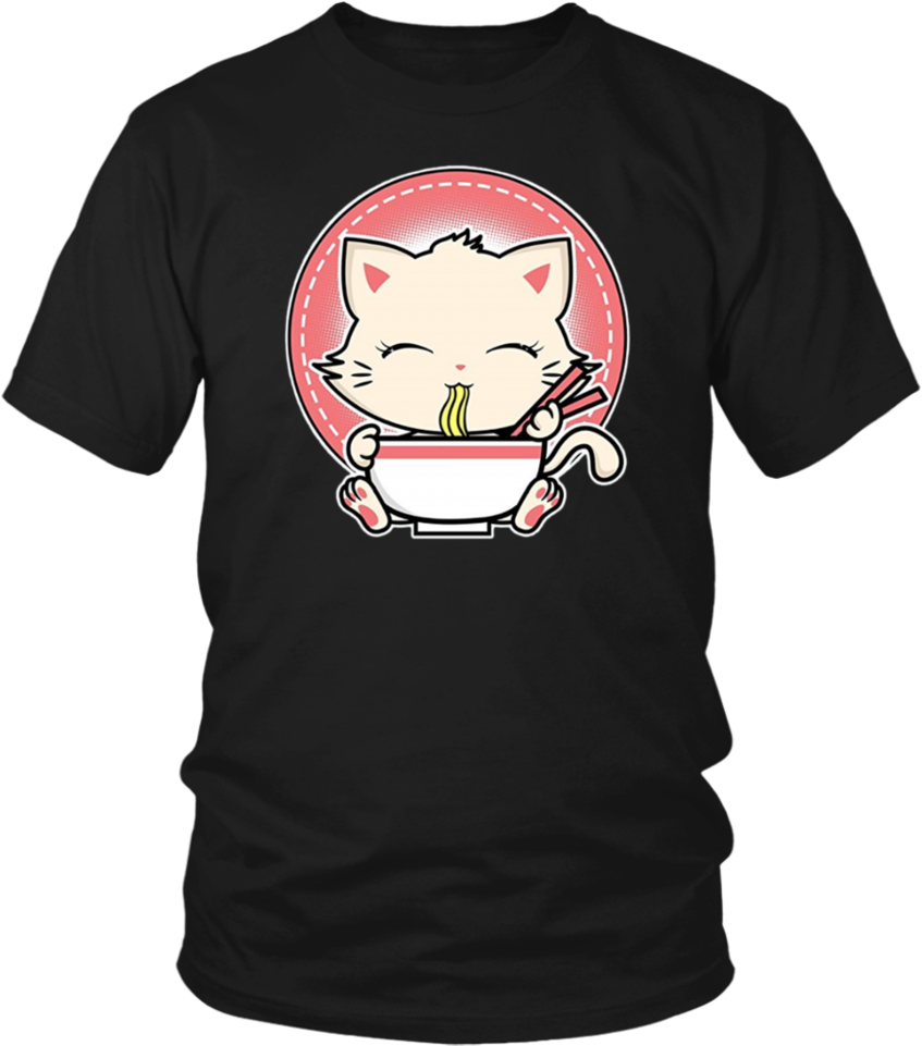 Kawaii Japanese Anime Cat Ramen T-shirt - Disney Pin Trading Shirts (960x960), Png Download