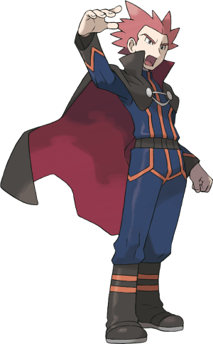 Lance With Gyarados, Aerodactyl, Dragonite - Lance Pokemon (300x483), Png Download