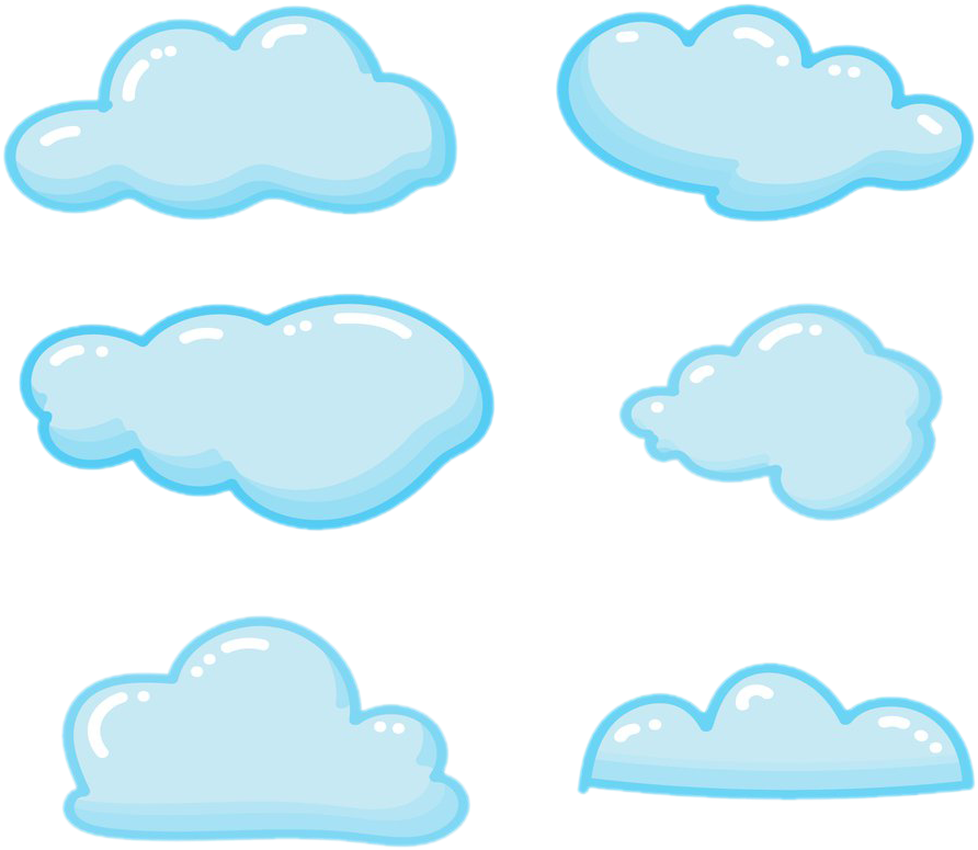 Picture Stock Nube Azul Clip Art Nubes De Dibujos - Painted Clouds Cartoon (1136x936), Png Download