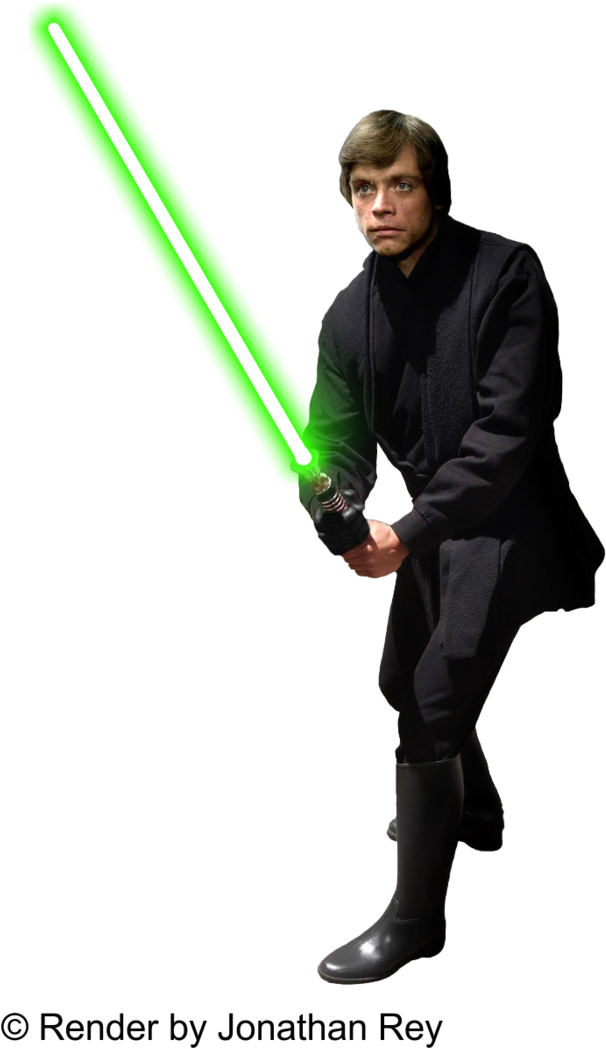 Luke Skywalker Clipart Transparent Background - Star Wars Luke Return Of The Jedi (701x1139), Png Download