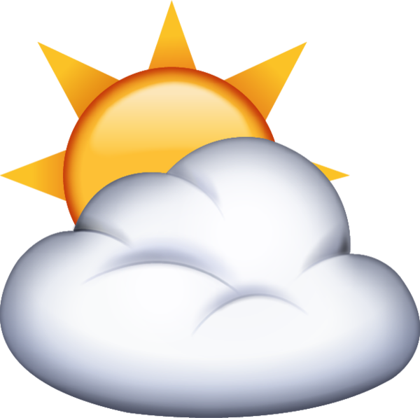 Download Sun Behind Cloud Emoji Png - Sun With Cloud Emoji (480x478), Png Download