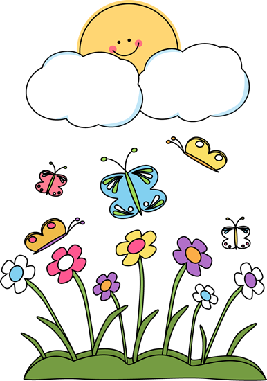 Haven Clipart Sun Cloud - Spring Clip Art (386x550), Png Download
