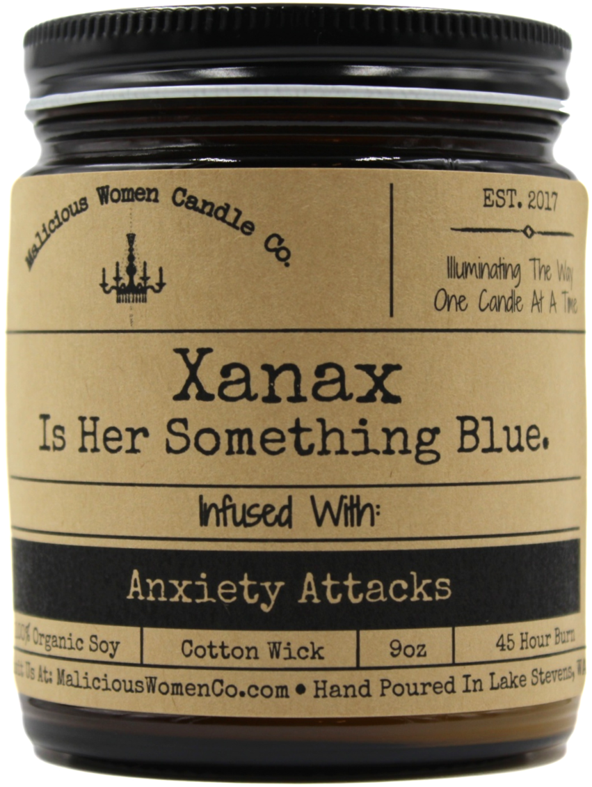 Xanax Is Her Something Blue - Candle (2000x1333), Png Download